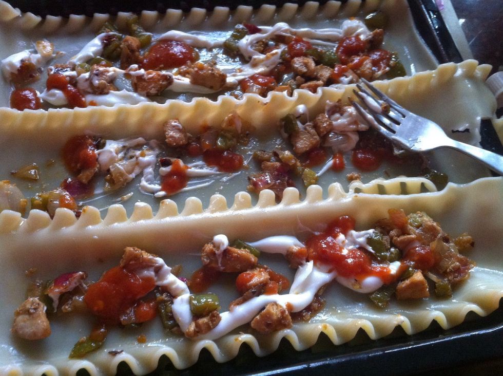 add chicken mayonnaise and cheese if u like