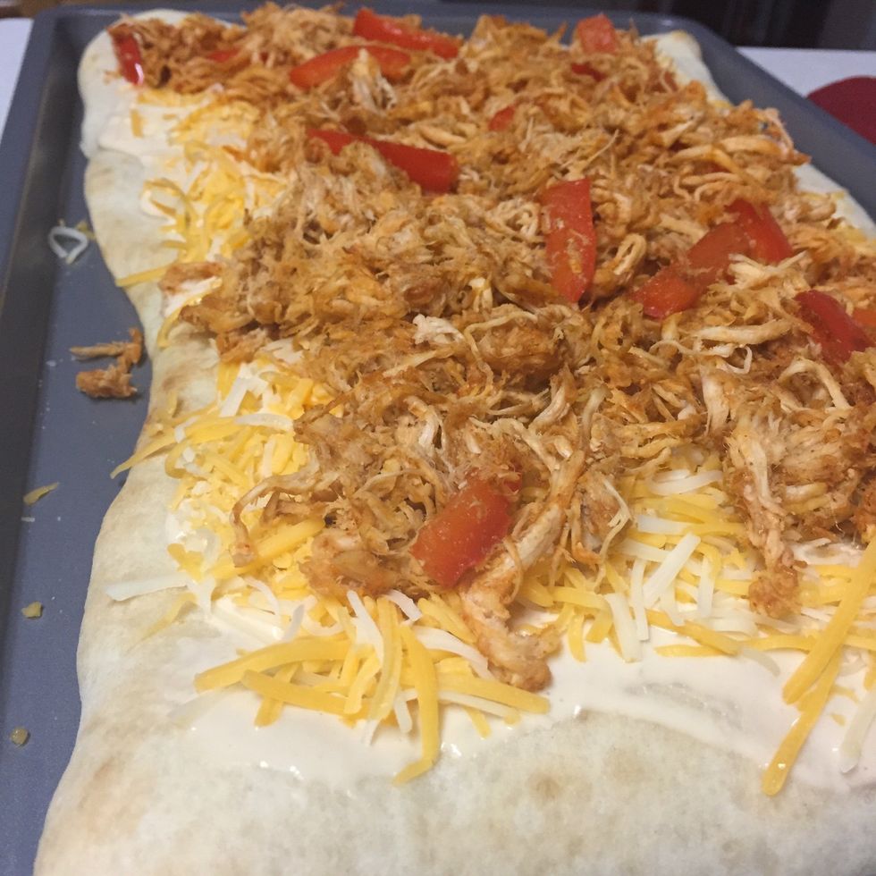 Add chicken pepper mix