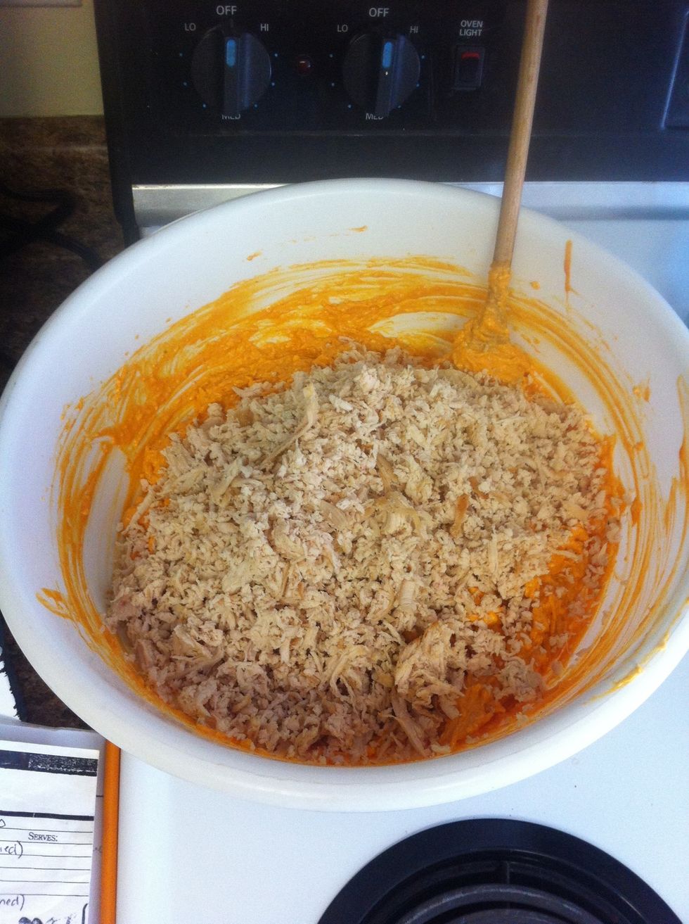 Add chicken to the mix