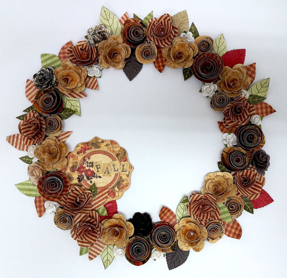 Add chipboard with the word fall.