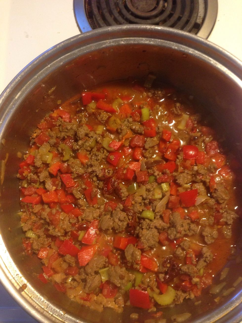 Add chipotles to deer mix.