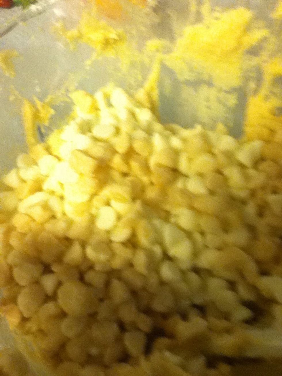 Add chocolate and nuts.