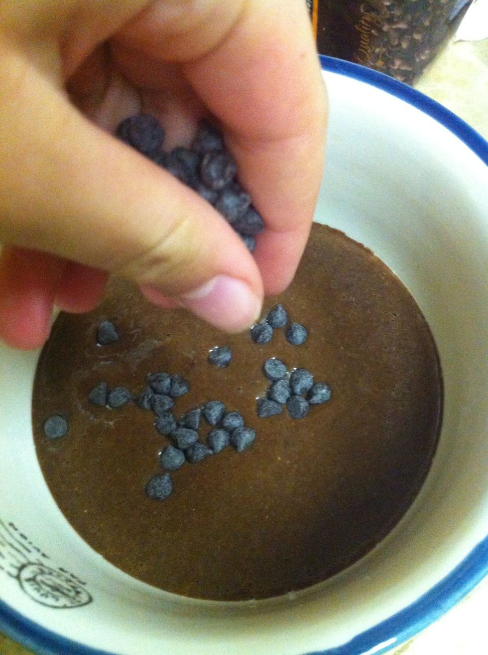 Add chocolate chips... Stir in...