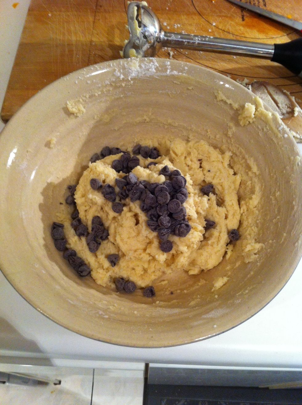 Add chocolate chips