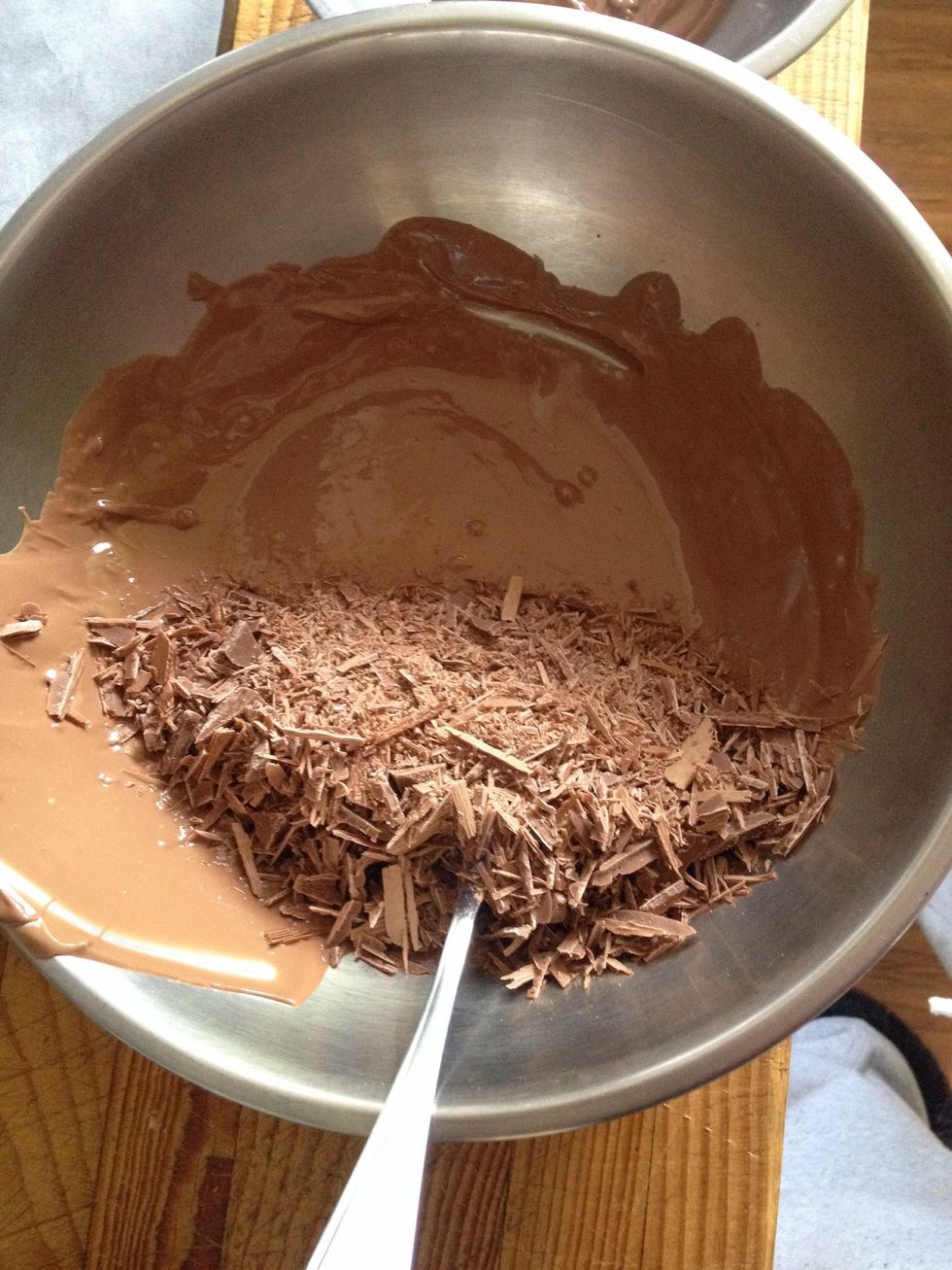 Add chopped choc to remaining 2/3