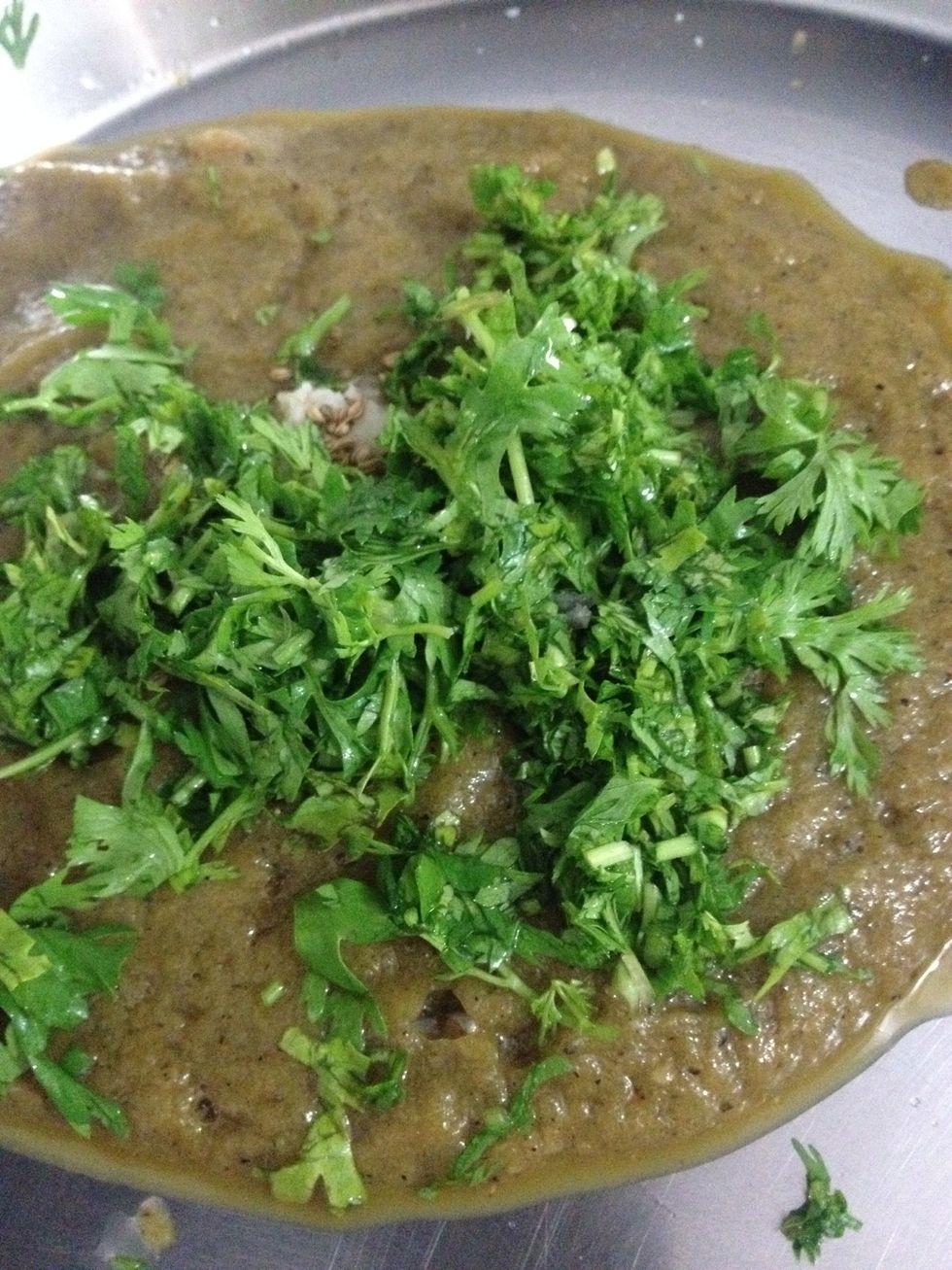 Add chopped corainder leaves