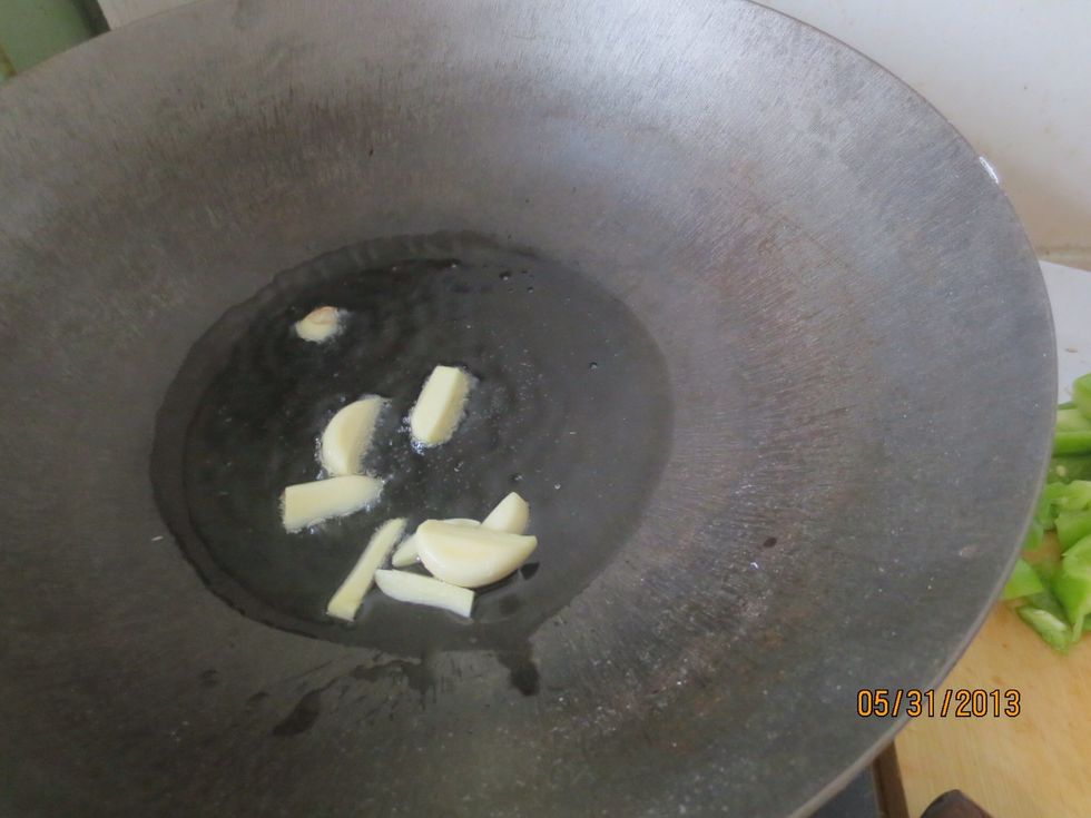 Add chopped garlic