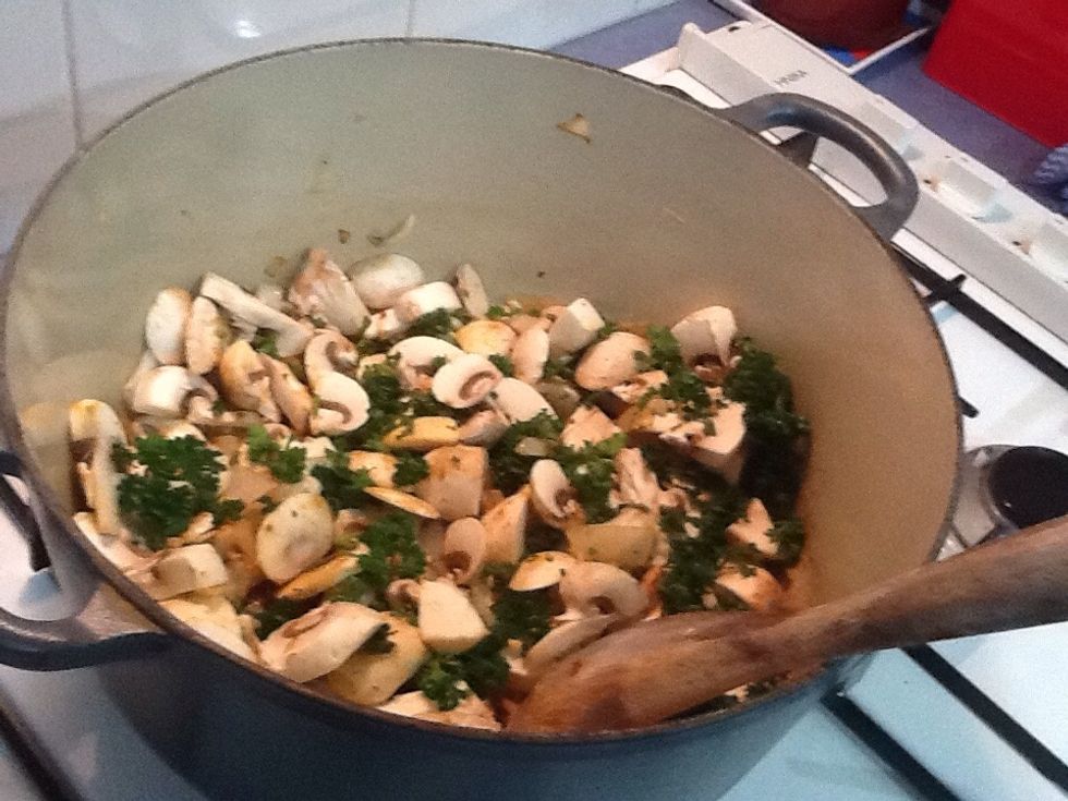 Add chopped parsley.