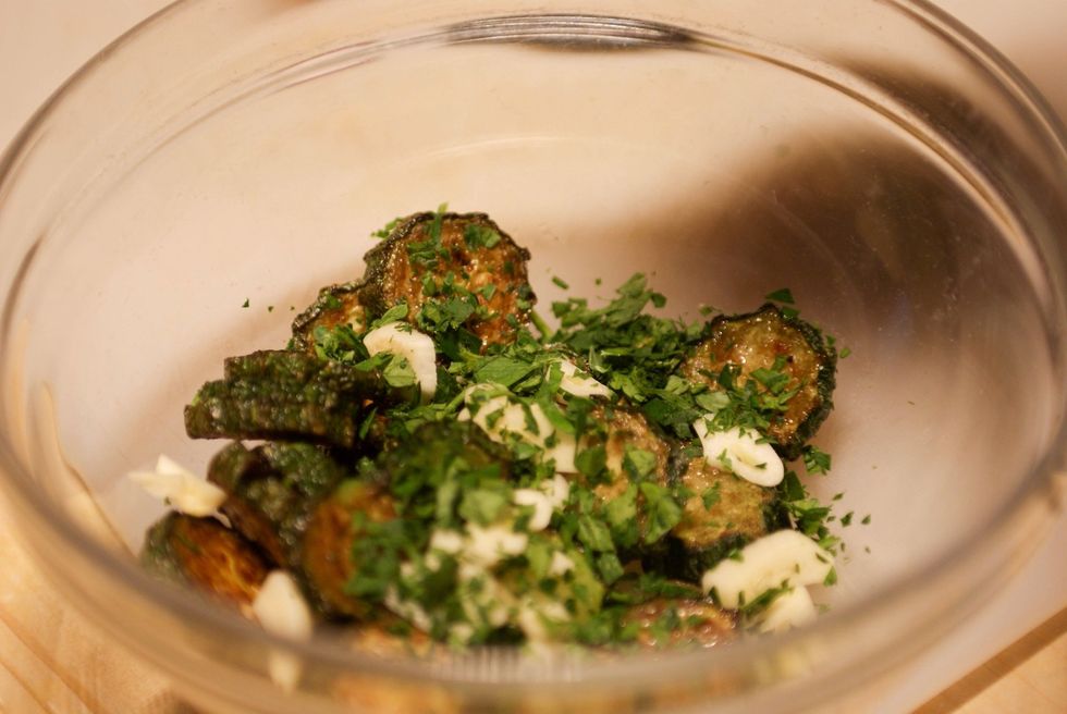 Add chopped parsley