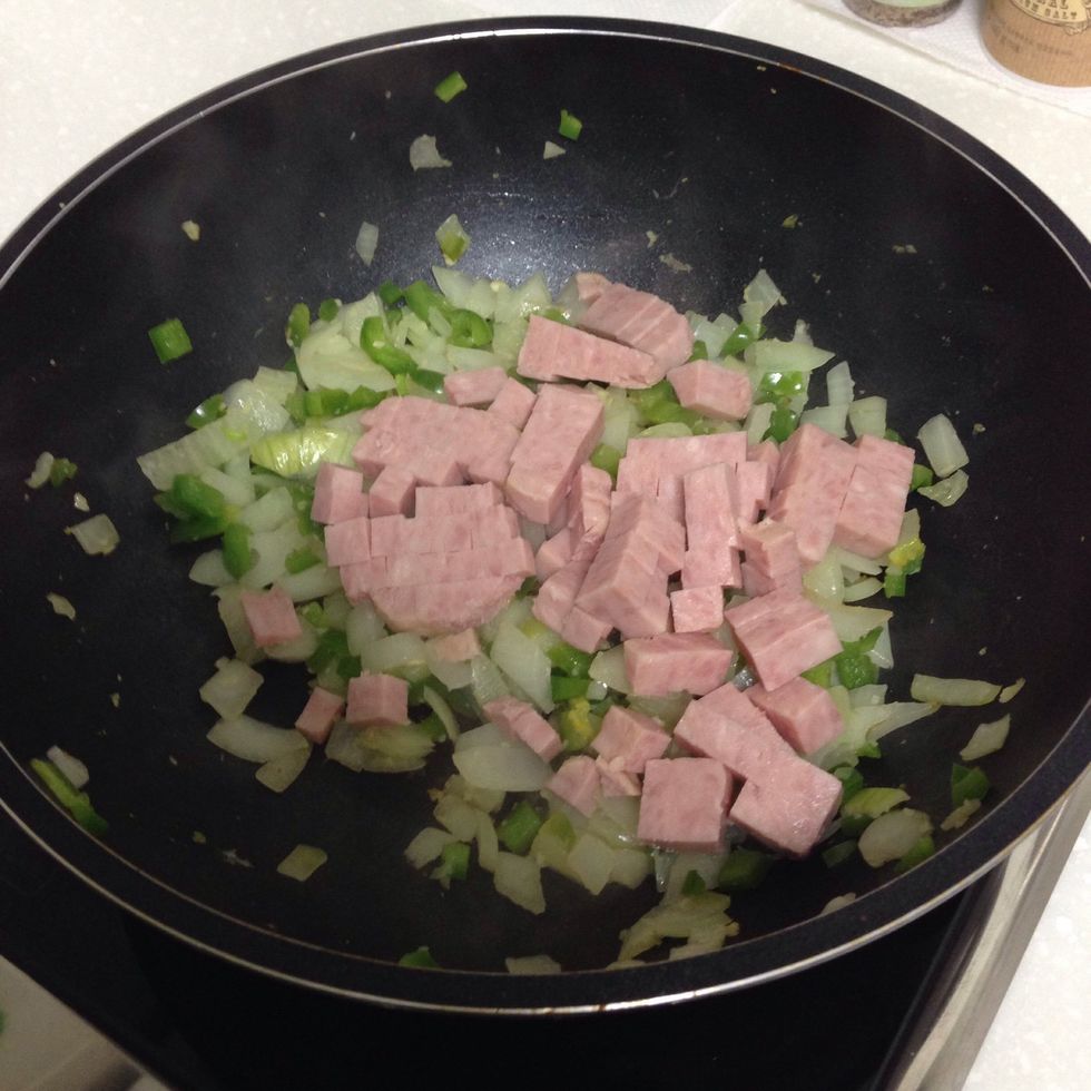 Add chopped Spam
