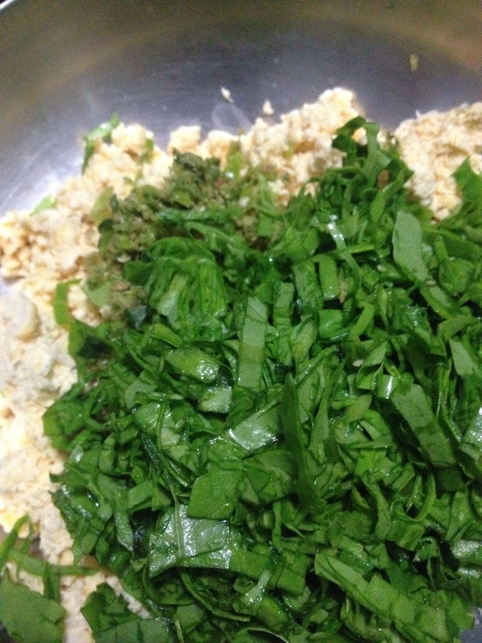 Add chopped spinach