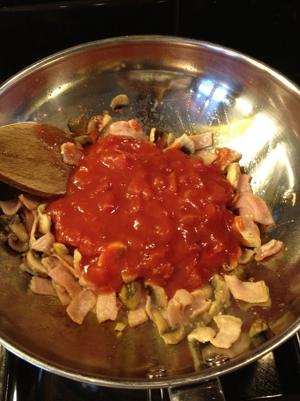 Add chopped tomatoes