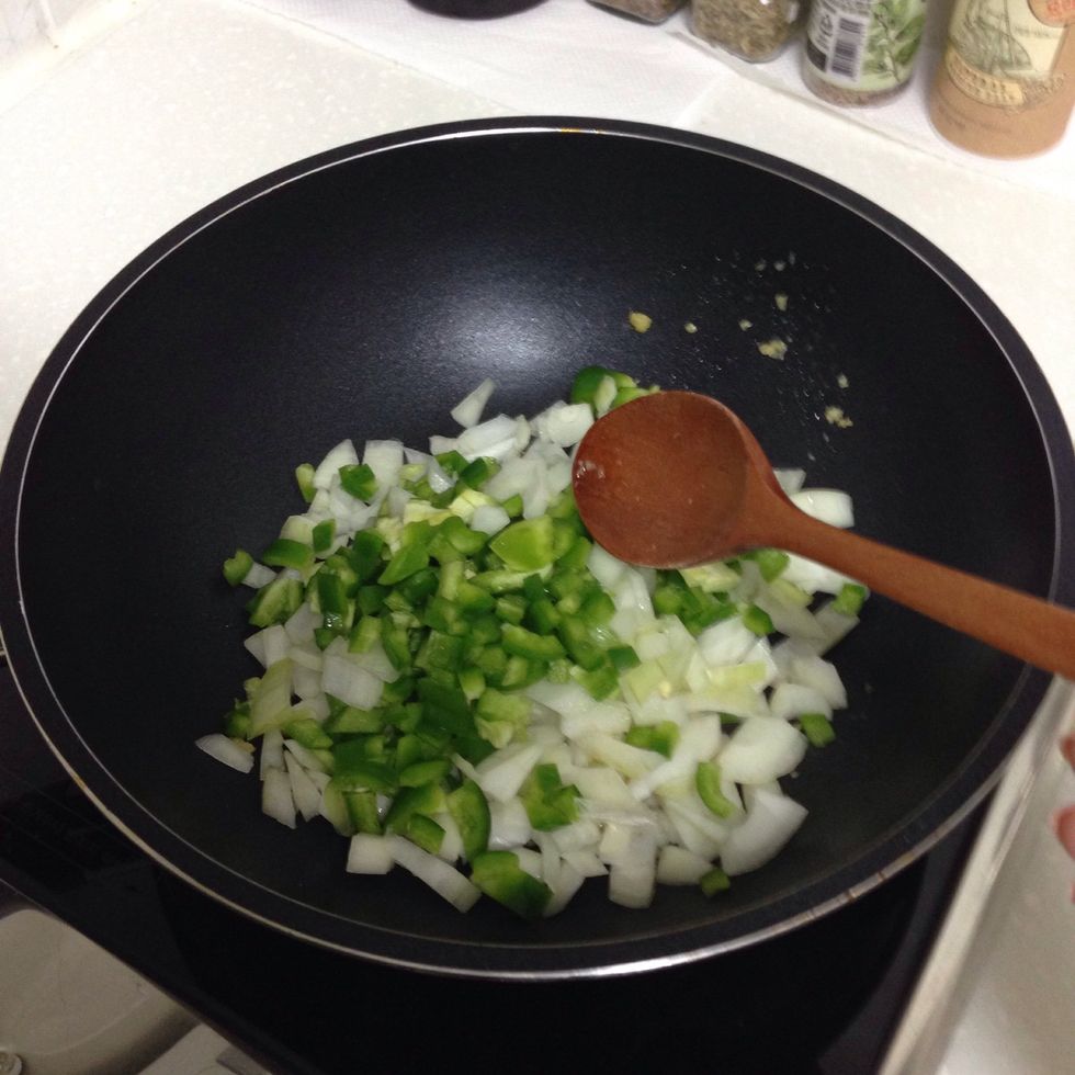 Add chopped vegetables