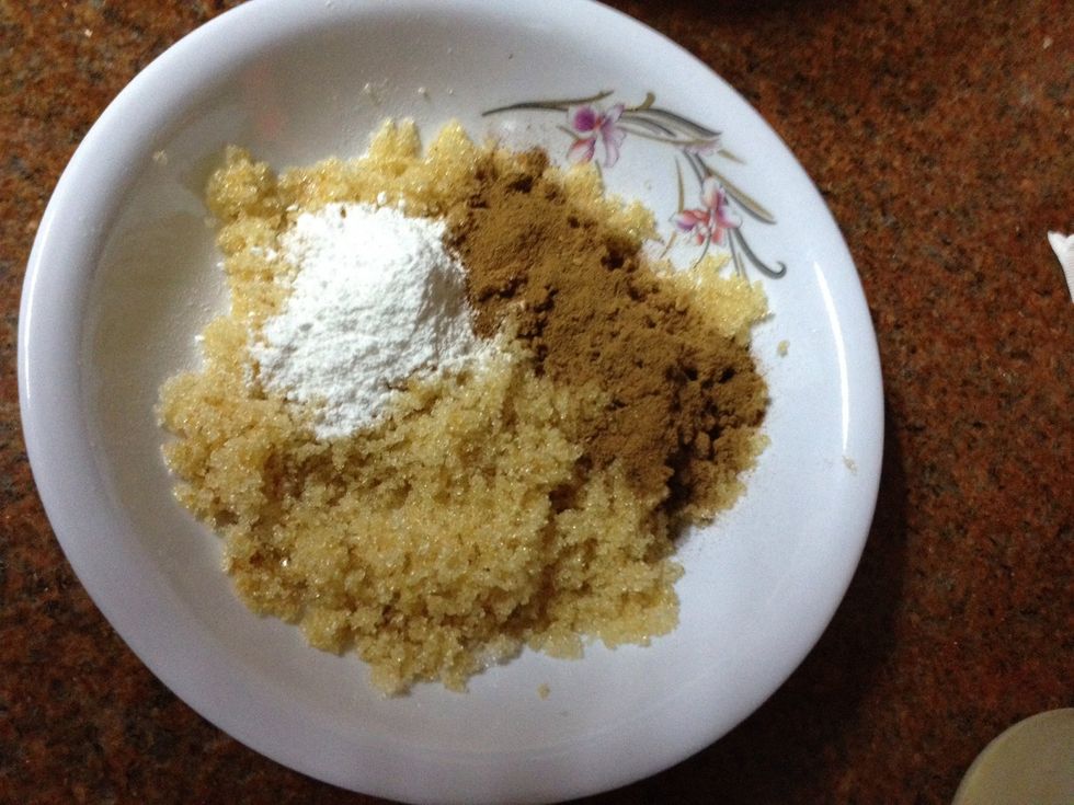 Add cinnamon, Baking powder