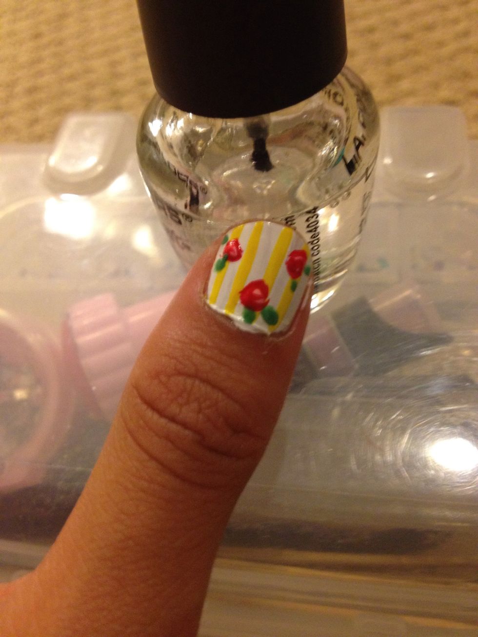 Add clear coat to finish this design off