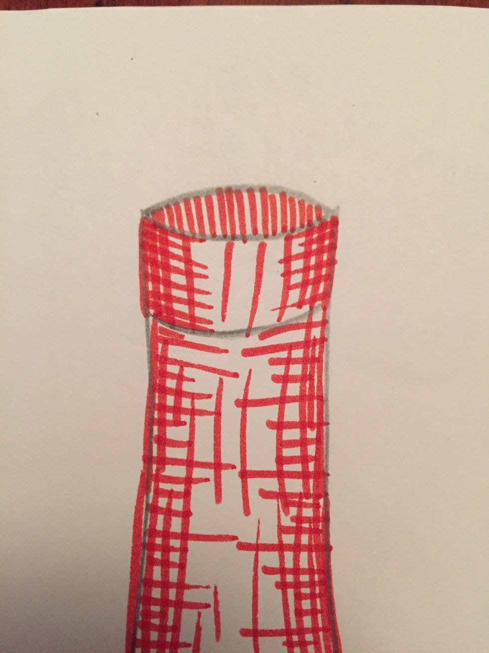 Add close together lines in the bottle opening. It's all shadow, it should be dark value.