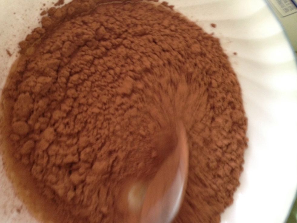 Add cocoa and mix to form a chocolate batter