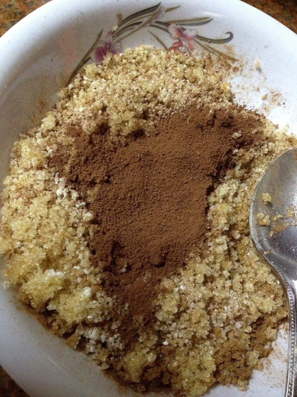 Add cocoa and mix