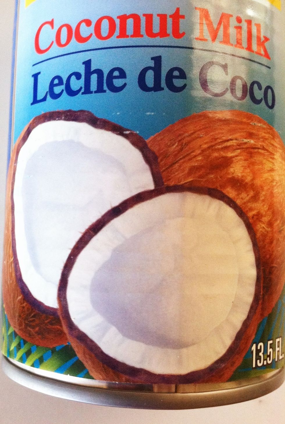 Add coconut cream. Don't shake the can to mix the contents. Use the cream that settles at the top. Note: coconut water is not an equivalent substitute.