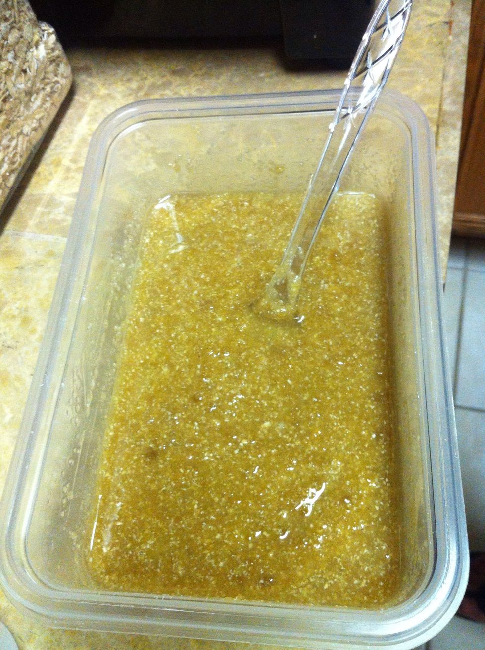 Add coconut oil and stir.