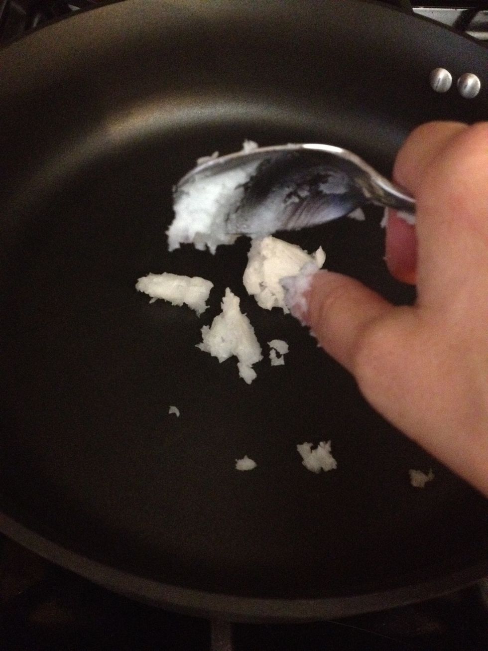 Add coconut oil to saucepan medium heat