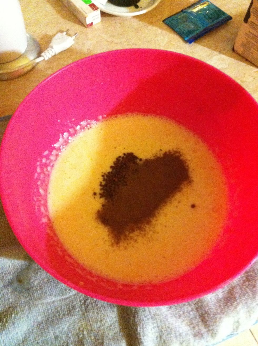 Add coffee .For me Its better tastes with cocoa...\ud83d\udc4d and mix until smooth