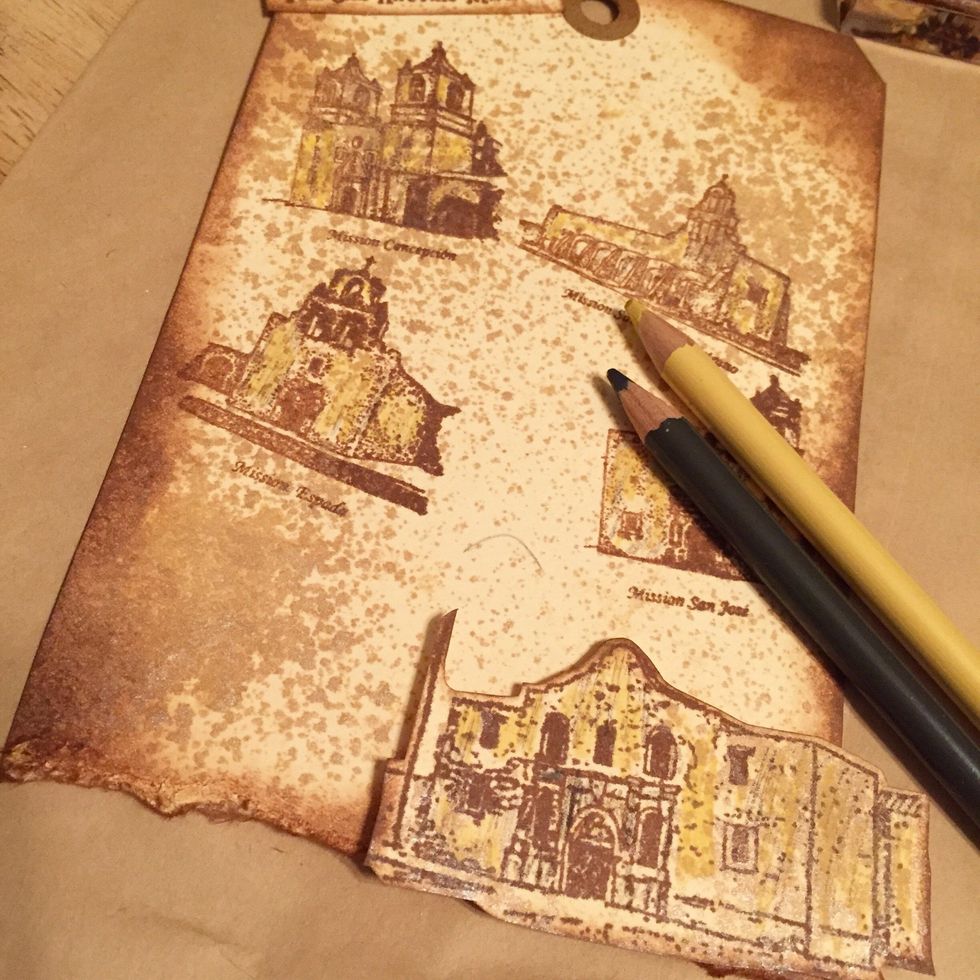 add color to designs using pencils