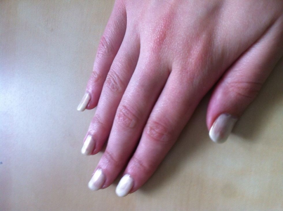 Add colour one. For me this was a pearly white