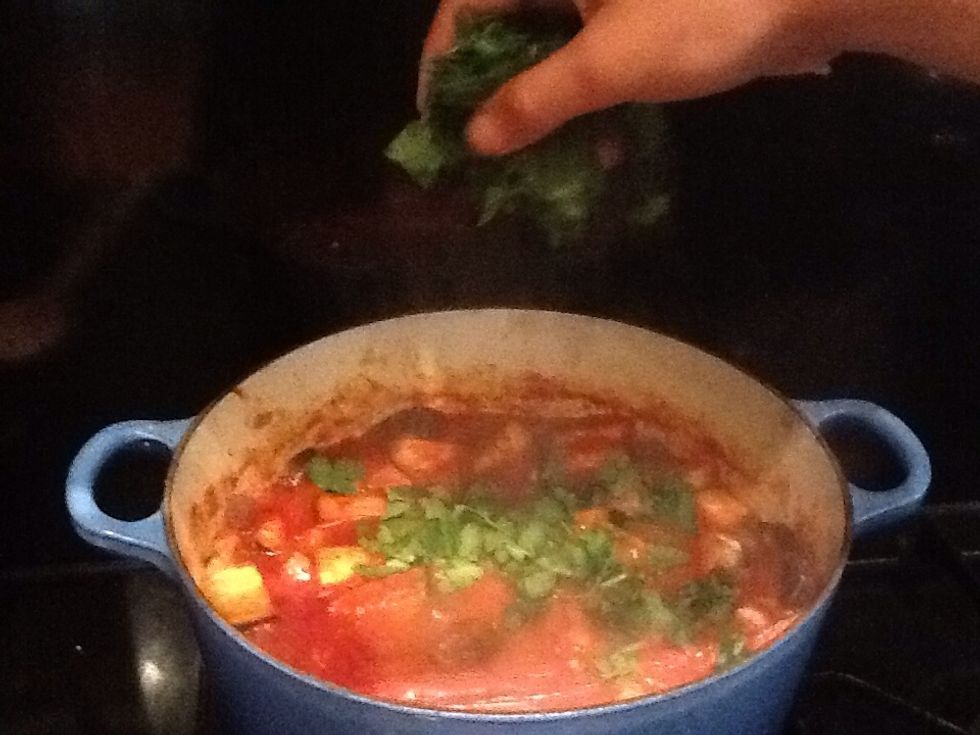 Add coriander leaves