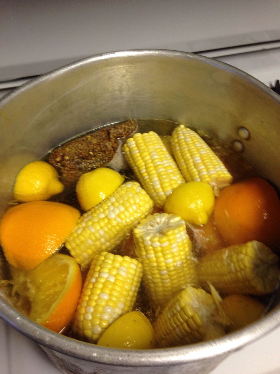 Add corn and potatoes in the pool