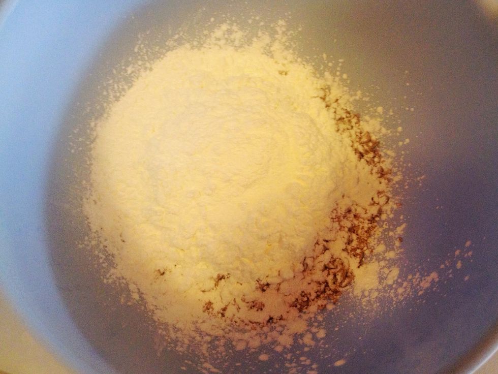 Add corn flour or corn starch and salt.