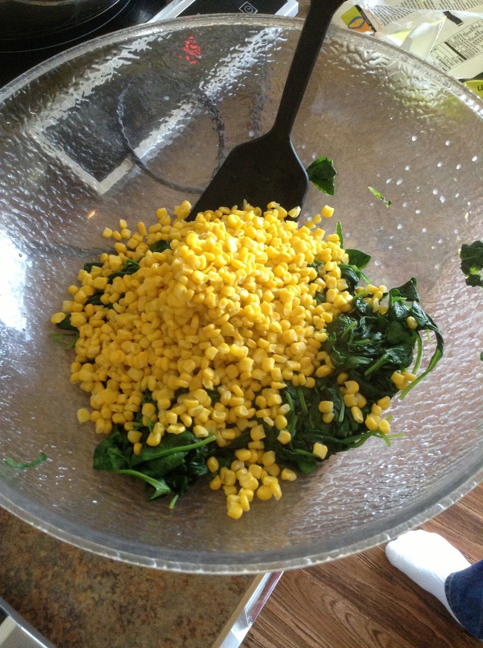Add corn to bowl