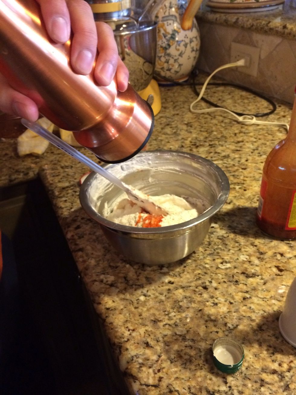 Add cracked pepper.