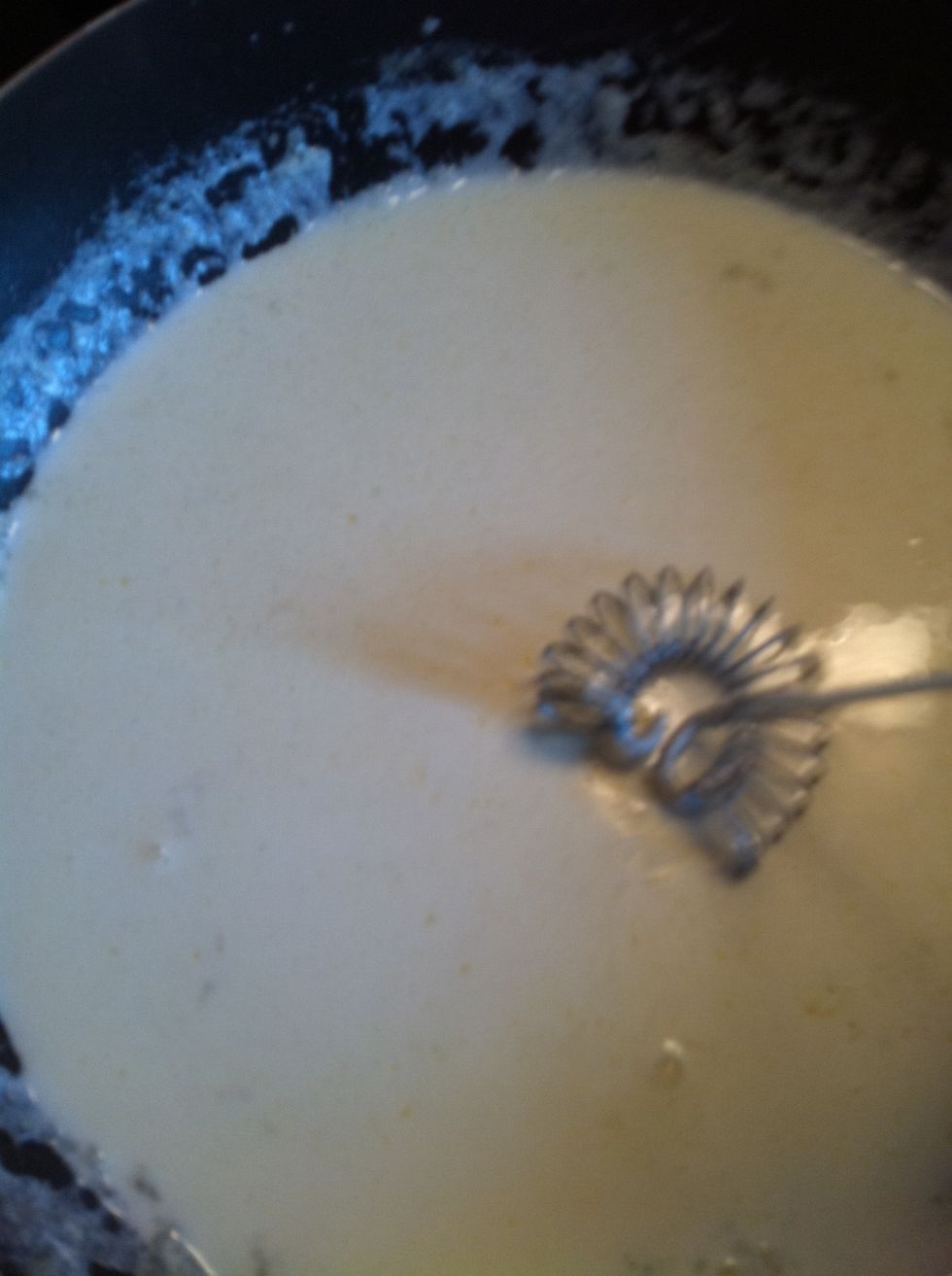 Add cream a little at a time at first. Keep stirring!!