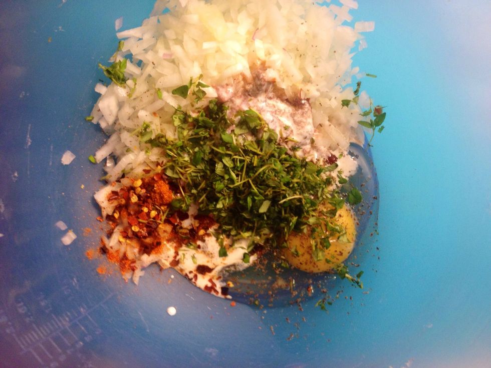 Add cream and thyme.