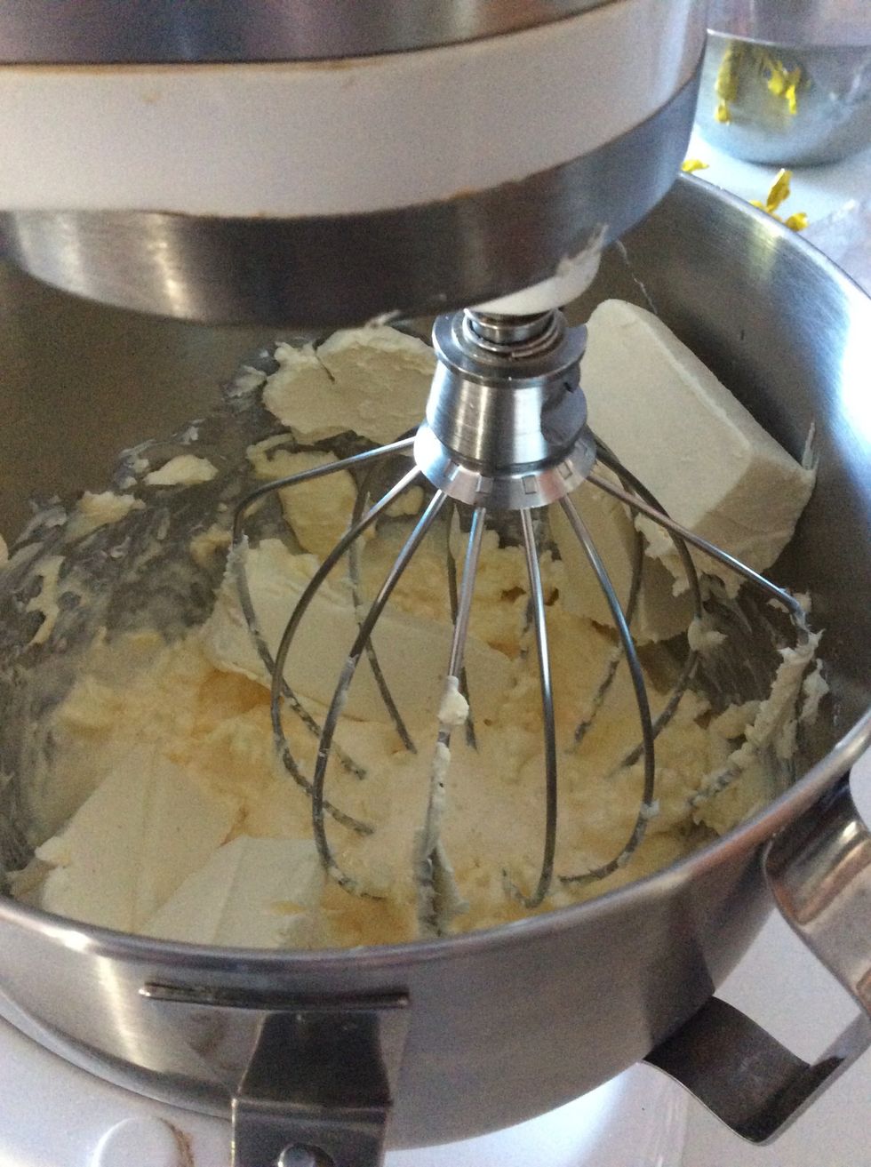 Add cream cheese and beat till combined