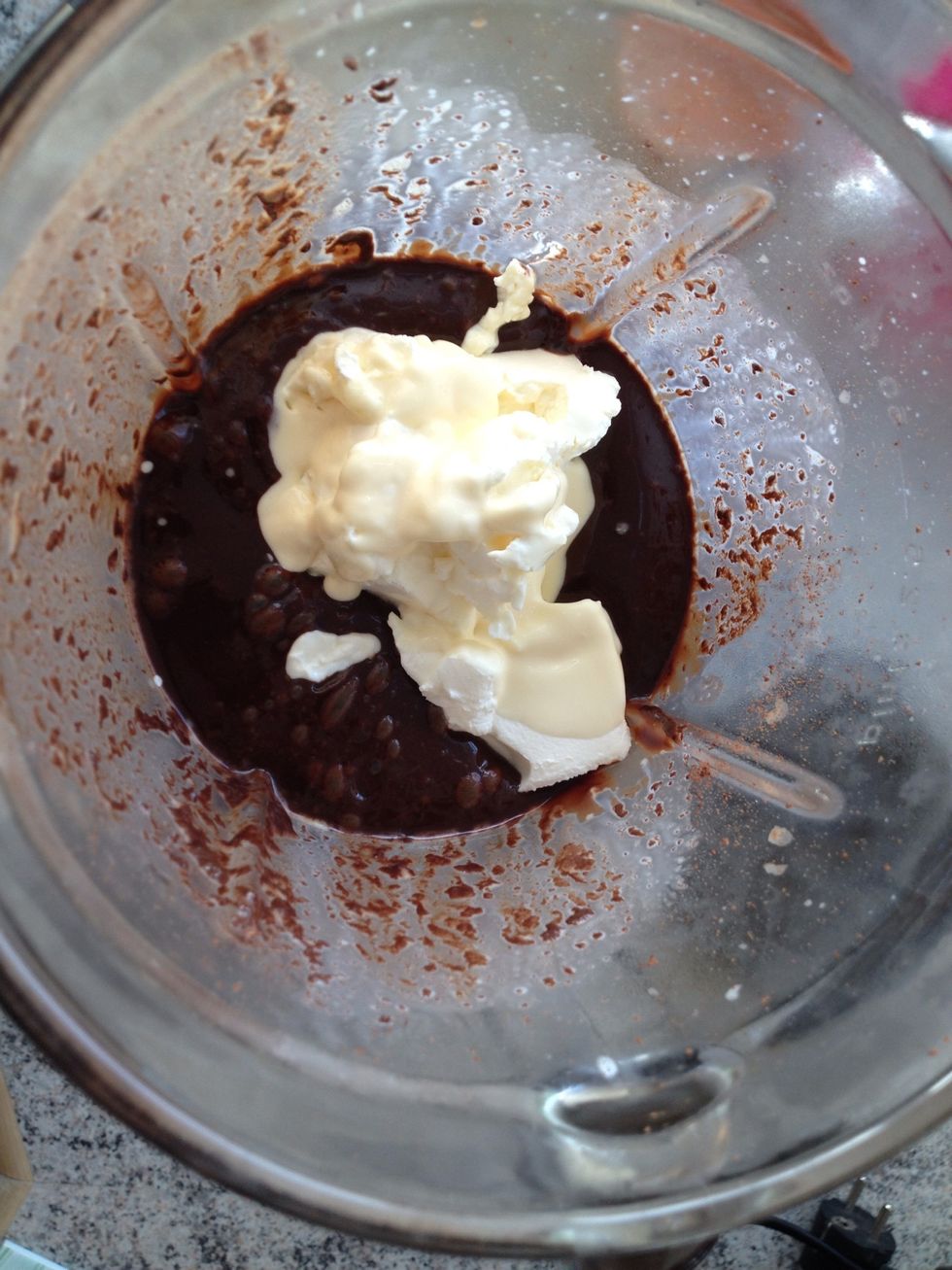 Add cream cheese and butter