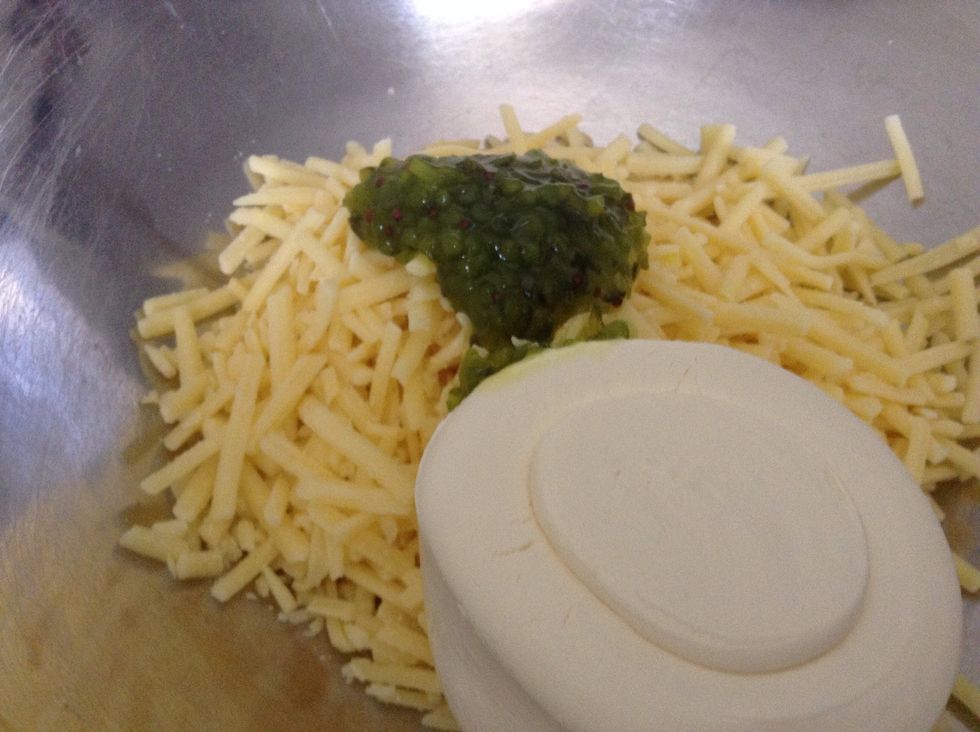 Add cream cheese and garlic.