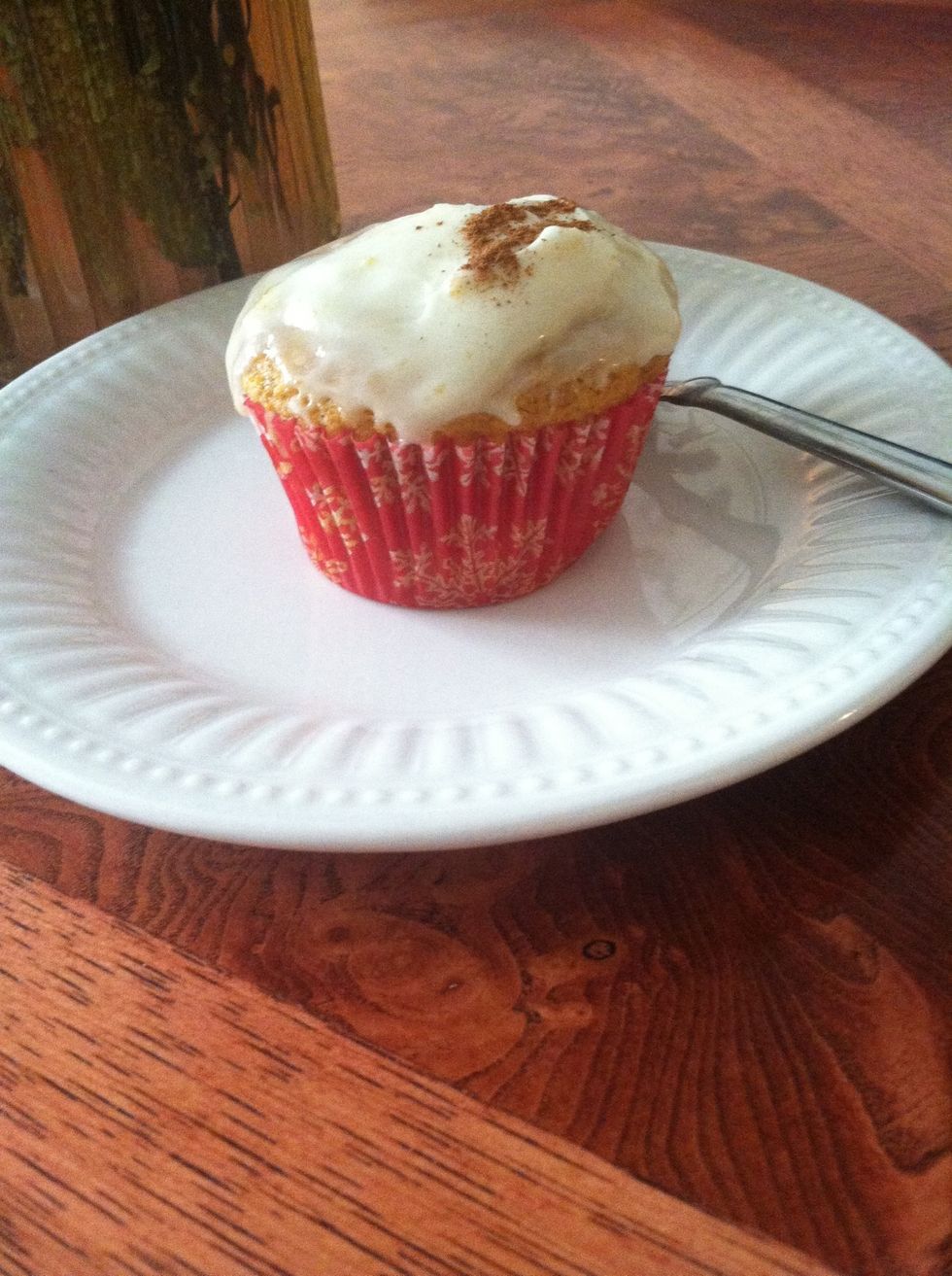 Add cream cheese frosting and a little cinnamon for added deliciousness!