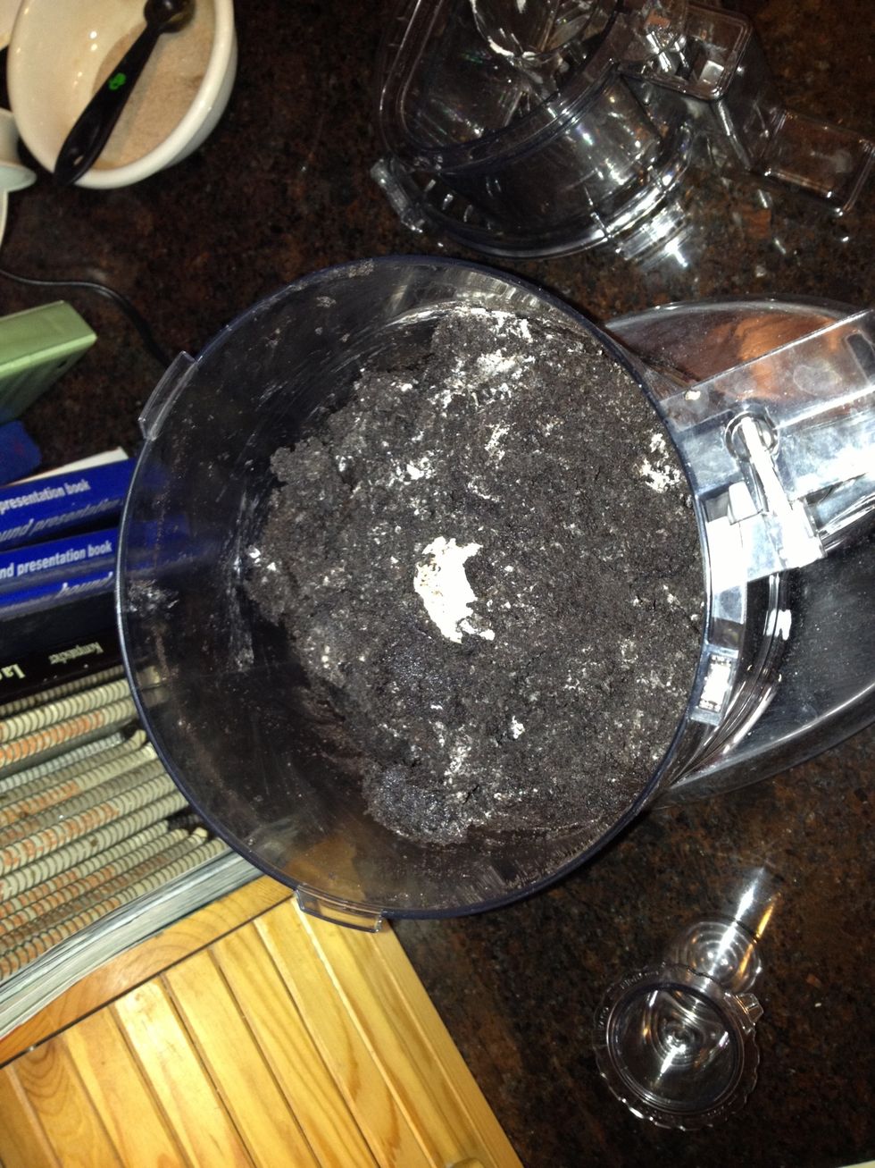 Add cream cheese to food processor, process until even but don't over process