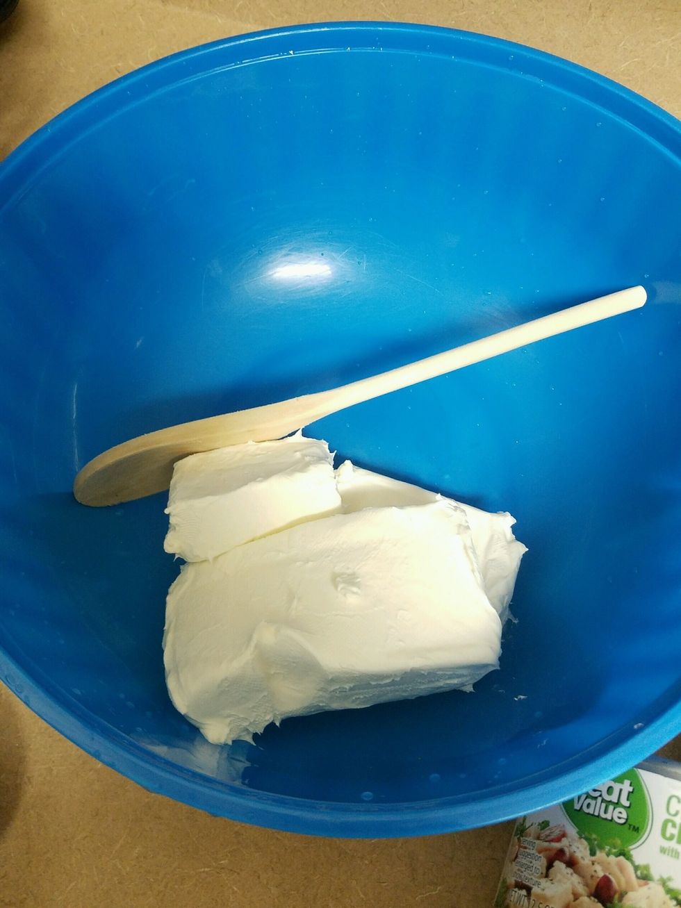 Add cream cheese to mixing bowl