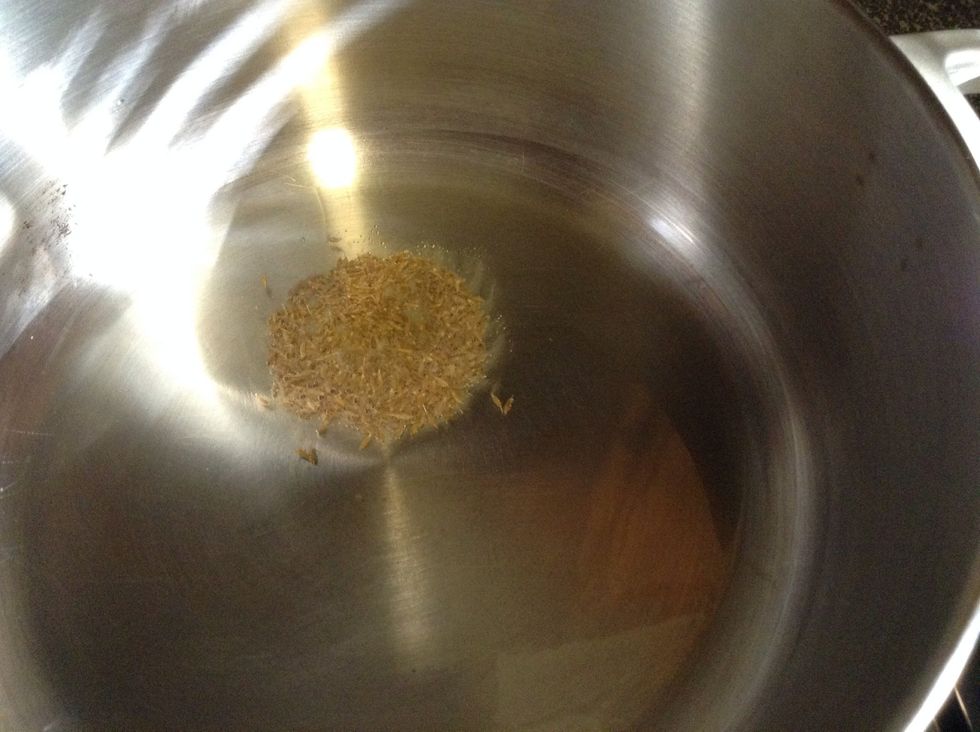 Add cumin seeds once oil is hot. Let it splutter for few seconds.