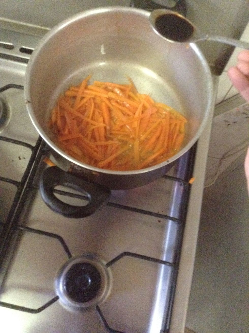 Add cup of Julian carrot and fry little