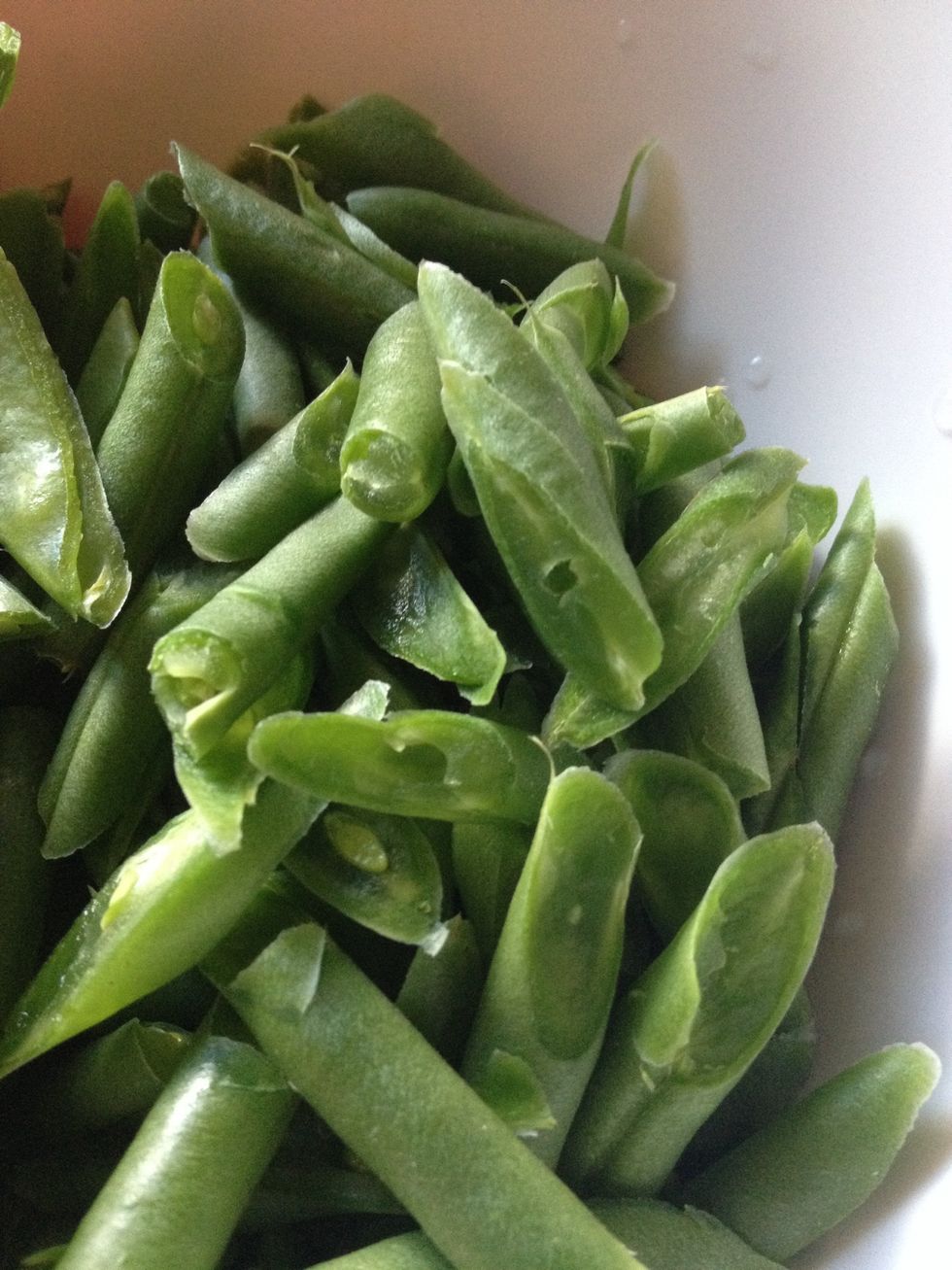 Add cupful of green beans