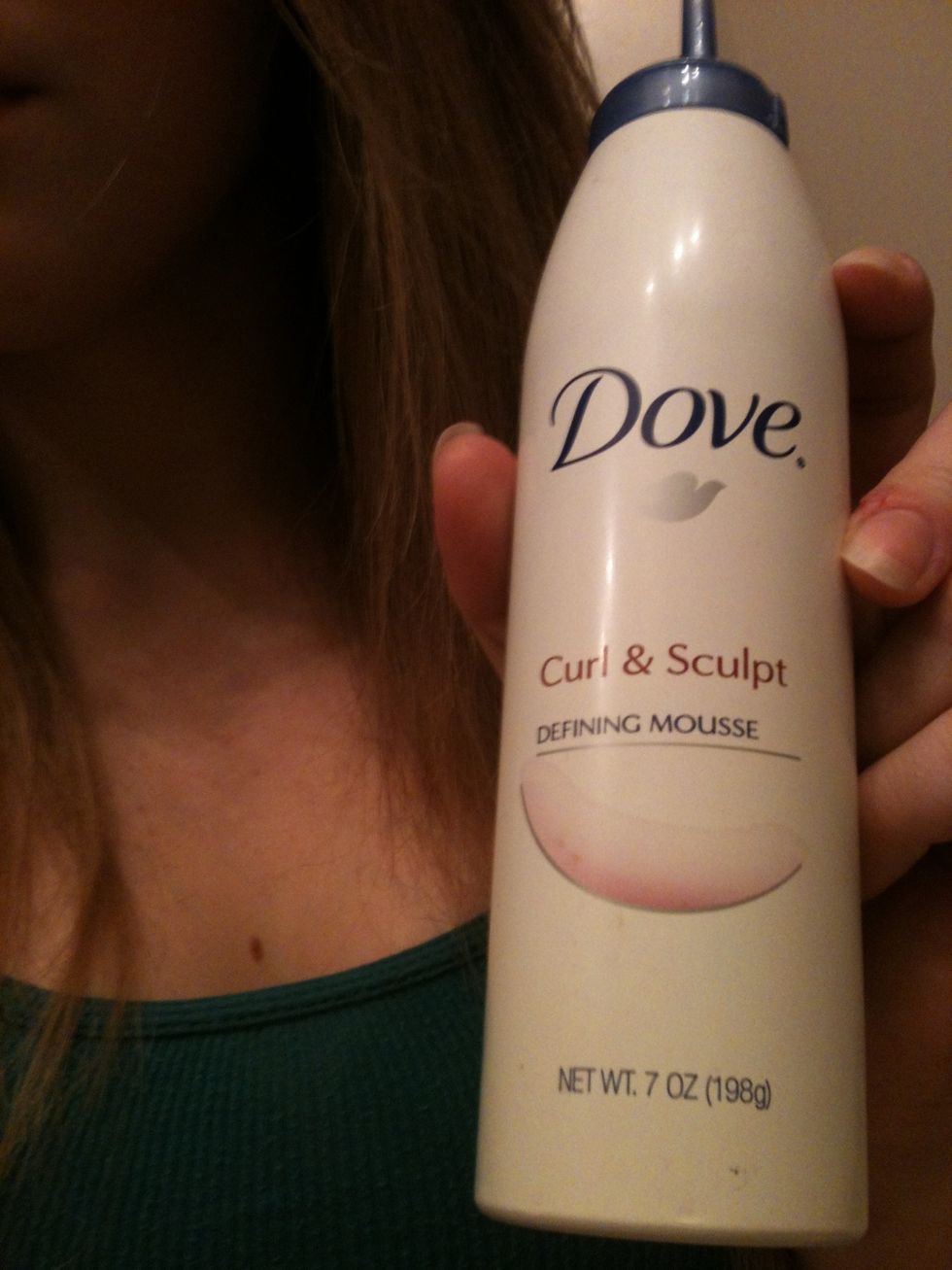 Add curling mousse to your damp hair. I use this kind, but I'm sure it doesn't make a difference what kind you use.