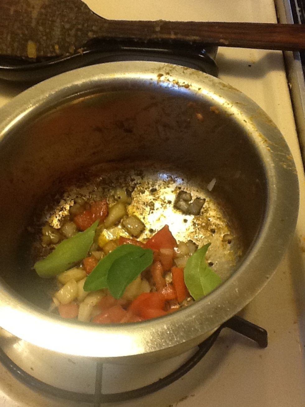 Add curry leaves and keep mixing