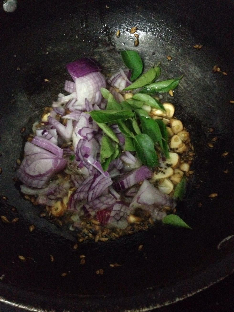 Add curry leaves
