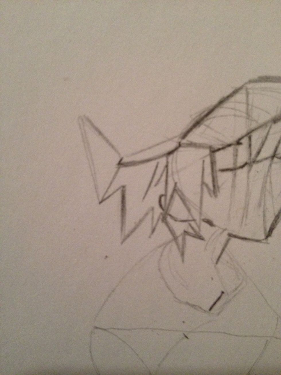 Add curved L for back of hat