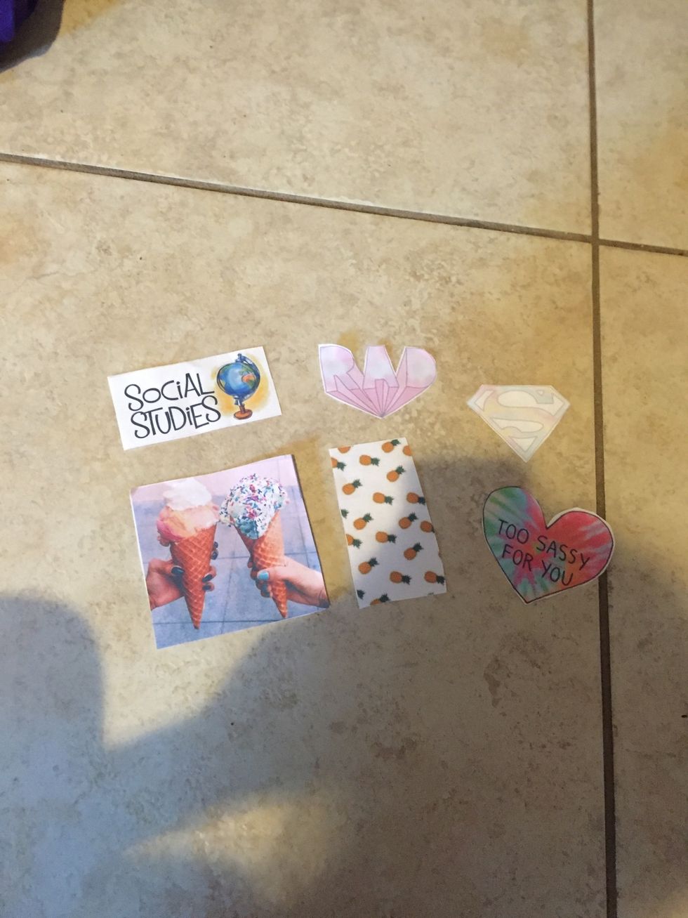 Add cute photos of the quotes I found these on Tumblr and I printed out one that says social studies because that's what this notebook is for