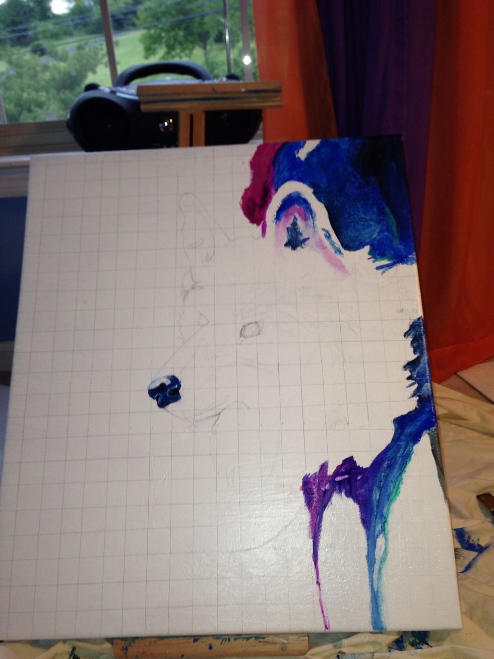 Add dark and light colors to the background. Have fun with mixing colors! Experiment!